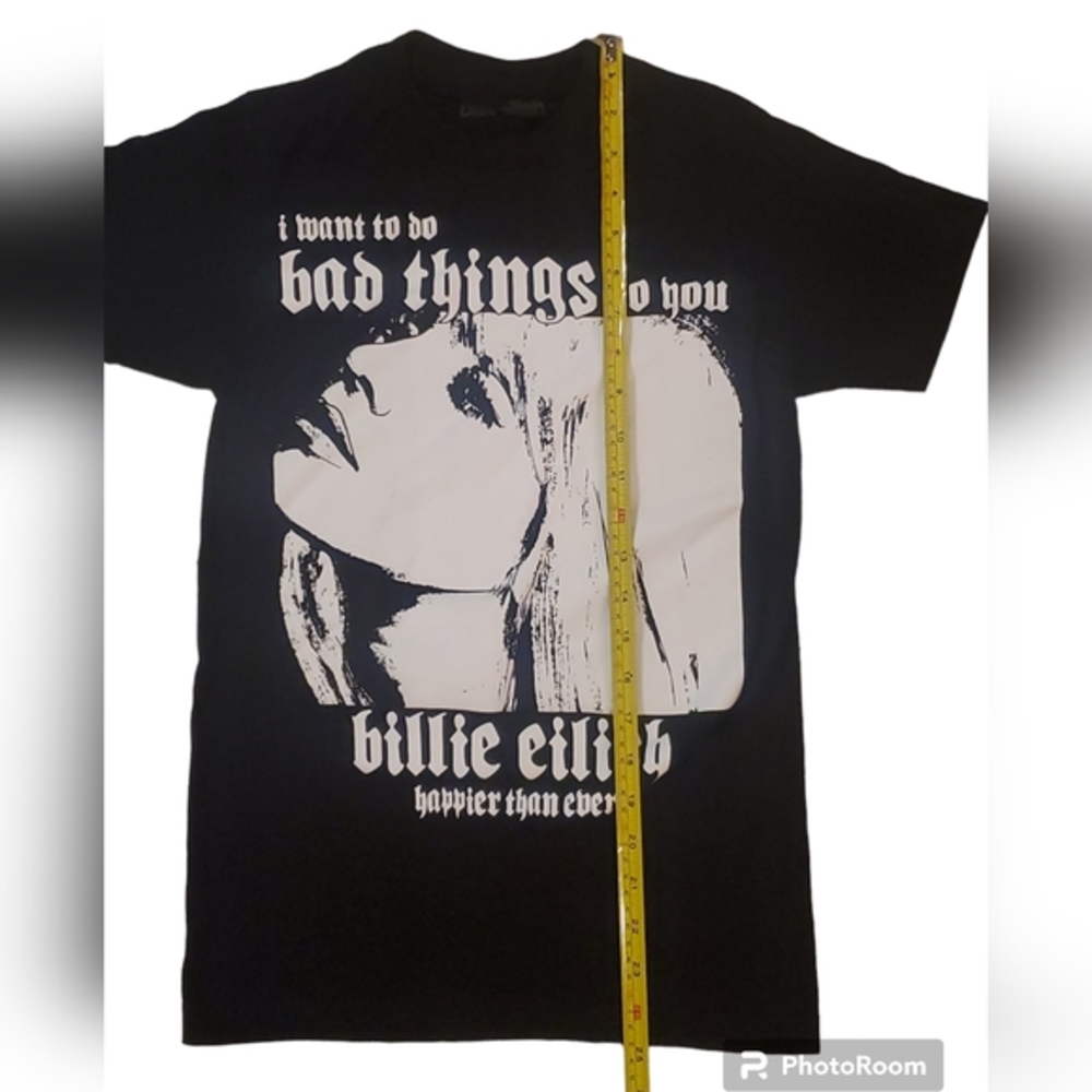 Billie Eilish Women's Black Happier than Ever Graphic T-Shirt XS - Picture 5 of 6